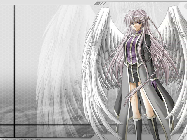 Angel purple wings portrait long free wallpaper - medium preview image