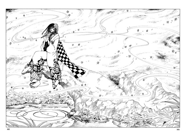 Woman dog checkered scarf kimono free wallpaper - medium preview image