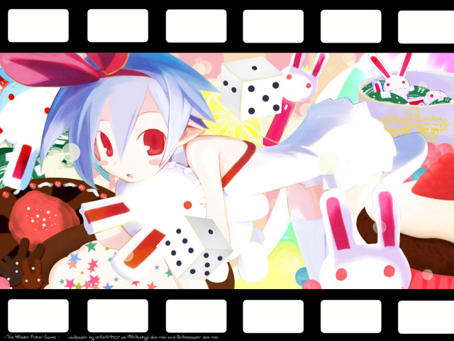 Bunny girl blue hair cake free wallpaper for desktop - medium preview image