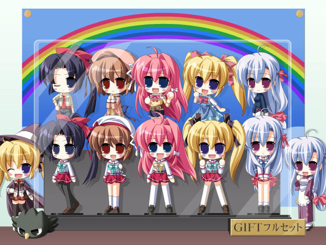 Anime girls rainbow wallpaper cute free wallpaper - medium preview image