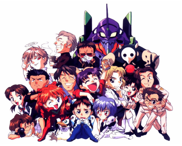 Anime group colorful expressions jigsaw free wallpaper - medium preview image