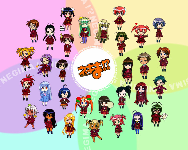 Anime group colorful background circle free wallpaper - medium preview image