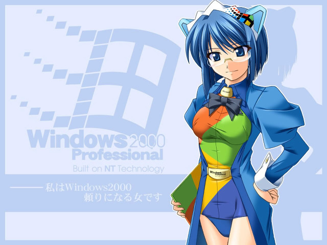 Woman blue coat cat ears free wallpaper - medium preview image