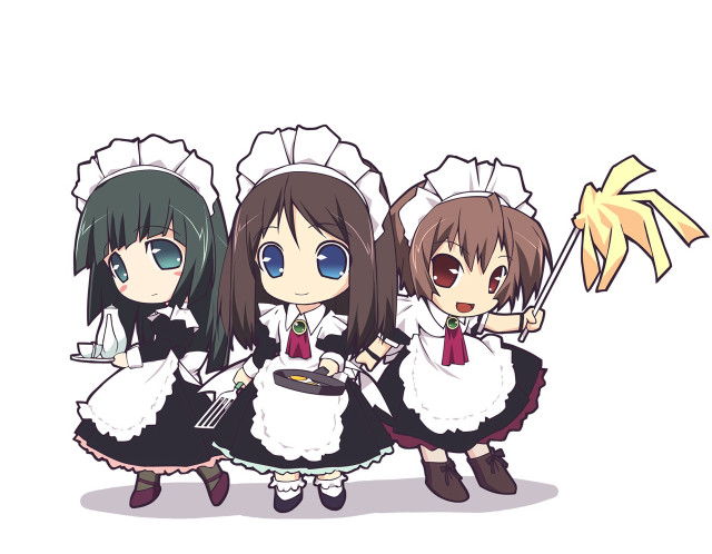 Maid girls flag food rayonism free wallpaper - medium preview image