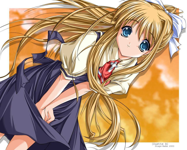 Girl long hair dress wind free wallpaper - medium preview image