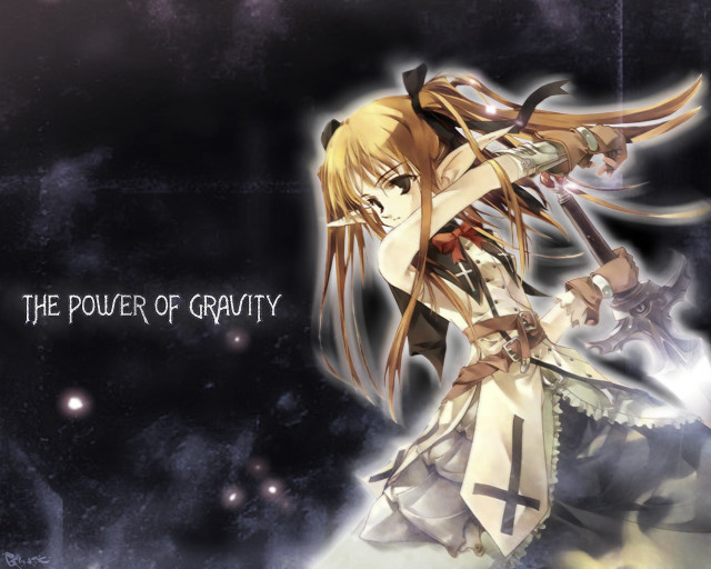 Anime girl gravity sword moon free wallpaper - medium preview image