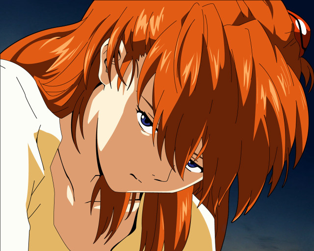 Red haired woman blue eyes #15 free wallpaper - medium preview image