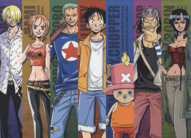 Anime group colorful background luffy free wallpaper - medium preview image