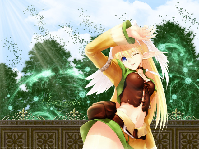Fantasy elf woman wings brown free wallpaper - medium preview image