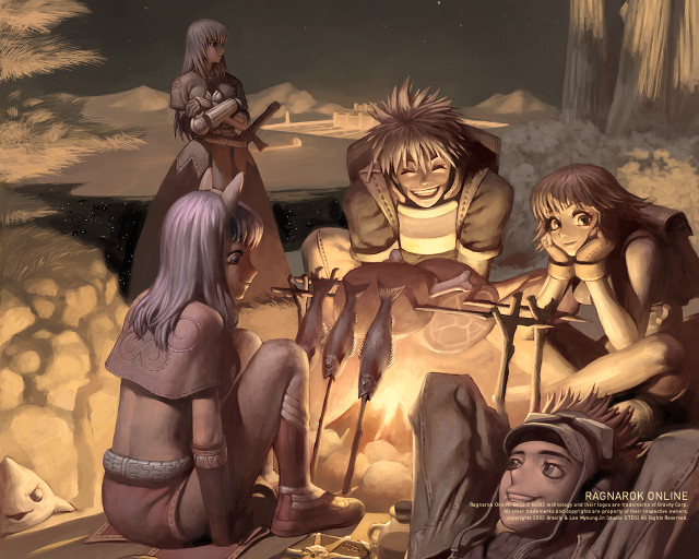 Cave fire heroes swords aurora free wallpaper - medium preview image