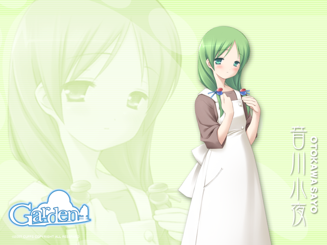 Girl white dress green apple free wallpaper - medium preview image