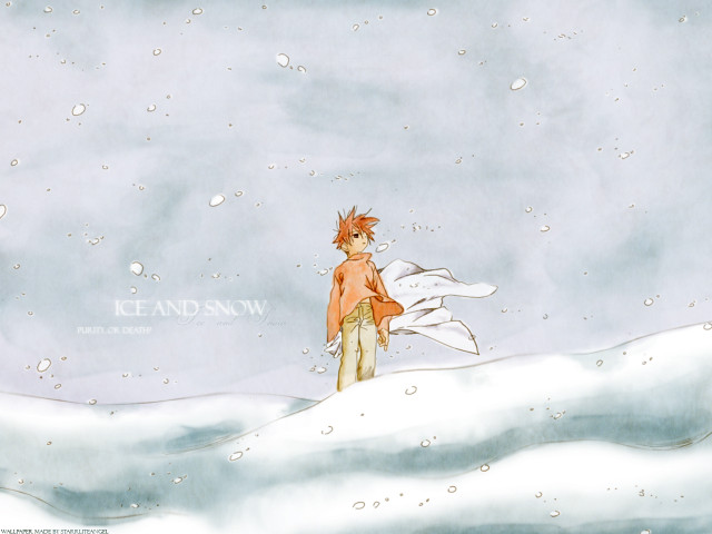Man snowy hill kite fantasy free wallpaper - medium preview image