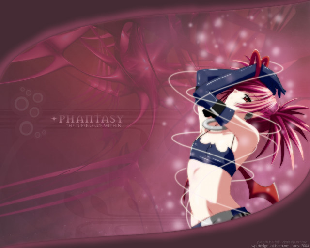 Pink hair demon girl wings free wallpaper - medium preview image