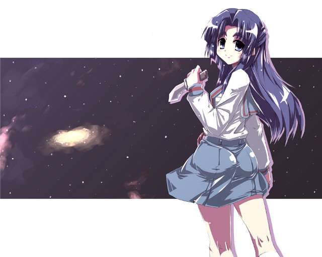 Girl galaxy star bright light free wallpaper - medium preview image