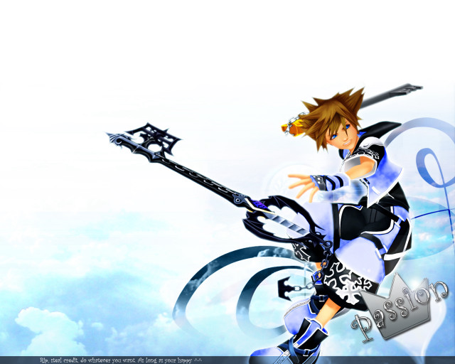 Cartoon character sword key sky free wallpaper - medium preview image