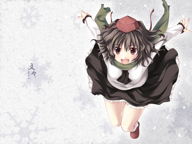Flying woman blackwhite dress hat free wallpaper for desktop - medium preview image