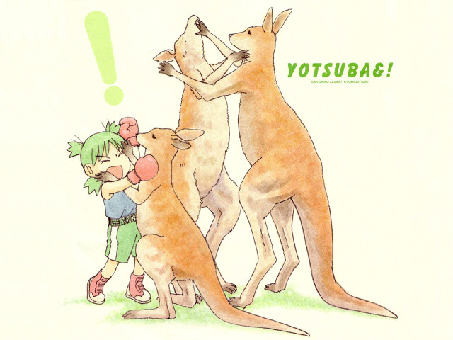 Dog group illustration green hair free wallpaper - medium preview image