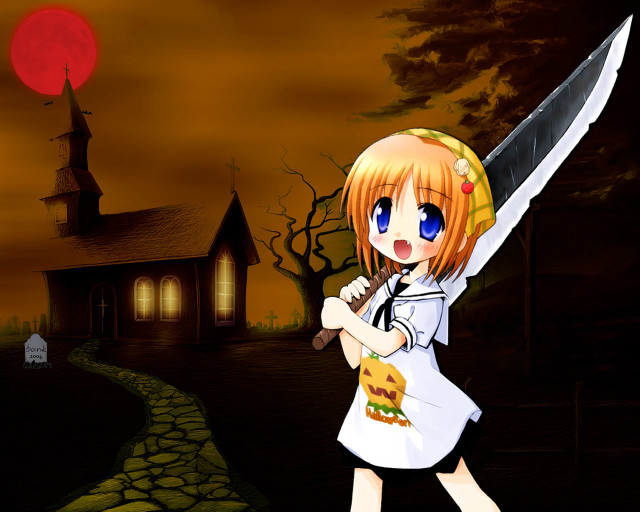 Gothic alice knife night pumpkin free wallpaper - medium preview image
