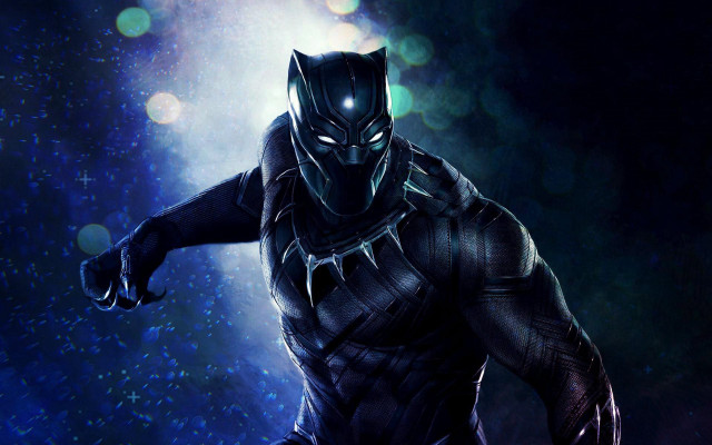 Black panther dark background stars free wallpaper - medium preview image