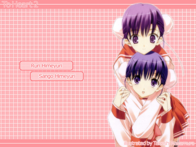 Purple hair purple eyes anime free wallpaper - medium preview image