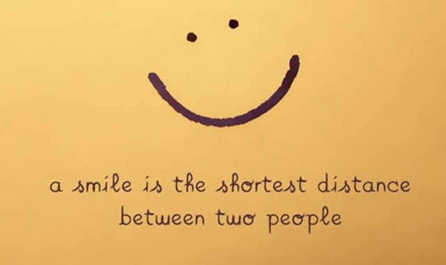 Smile shortest distance yellow background free wallpaper - medium preview image