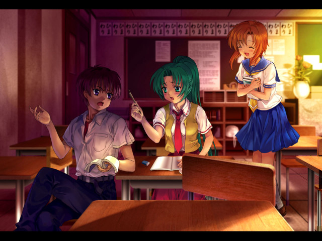 Classroom group cartoon kiyukawa rika free wallpaper - medium preview image