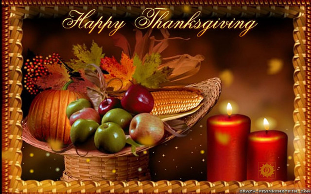 Thanksgiving card fruit basket candles free wallpaper - medium preview image