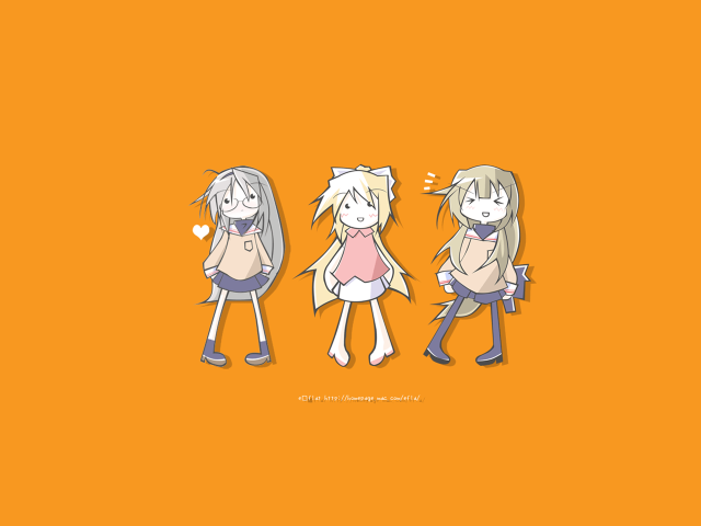 Anime girls mirror heart rayonism free wallpaper - medium preview image