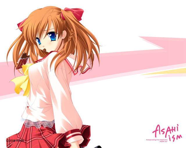 Pink girl cowboy shot anime free wallpaper - medium preview image