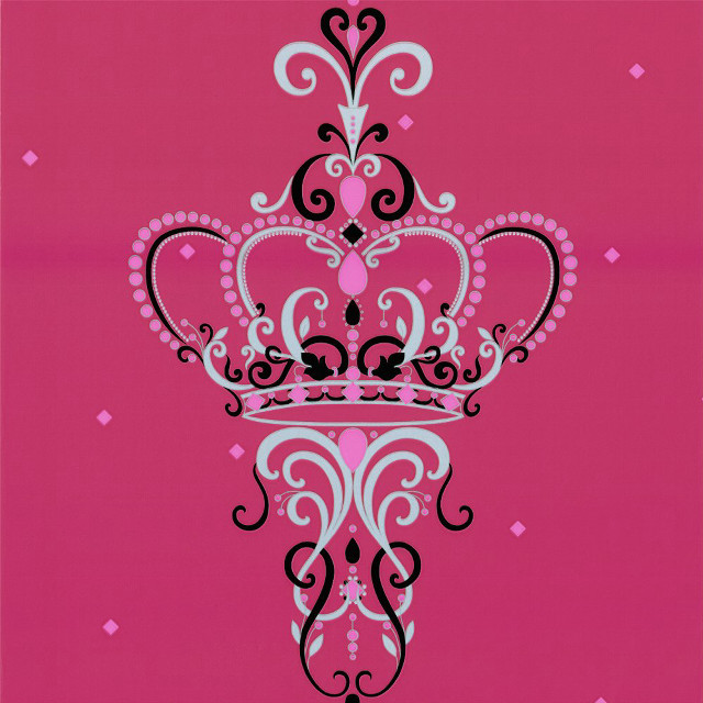 Pink black crown rococo silk free wallpaper - medium preview image
