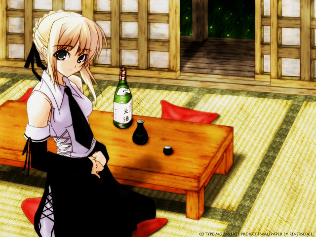 Gothic anime woman wine japanese free wallpaper - medium preview image