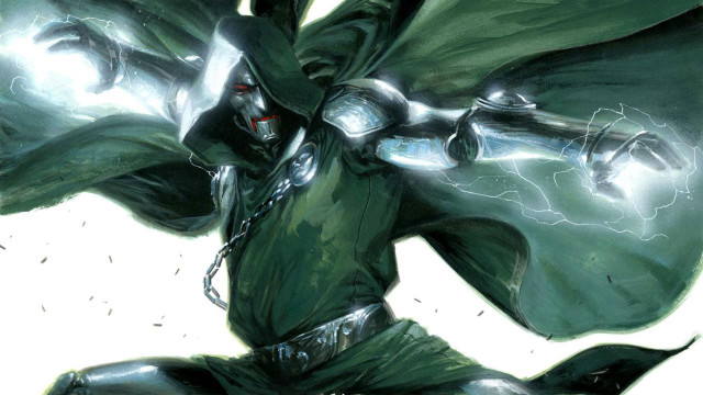 Man green suit sword lightning free wallpaper - medium preview image