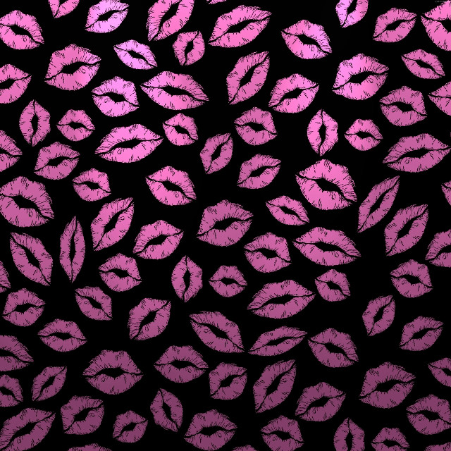 Black pink lipstick prints leaves free wallpaper - medium preview image