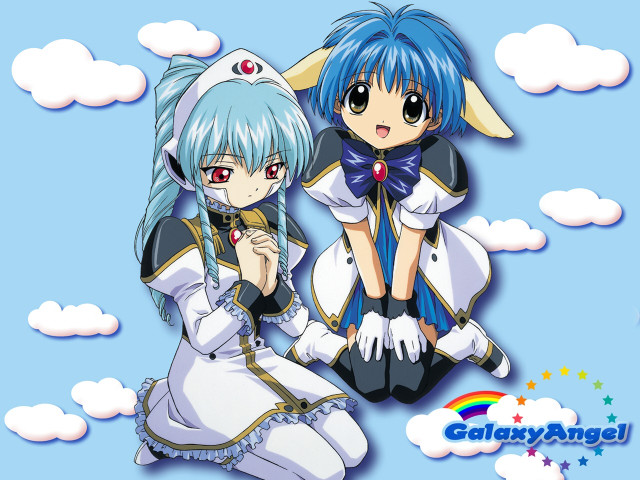 Anime characters cloud rainbow blue free wallpaper - medium preview image