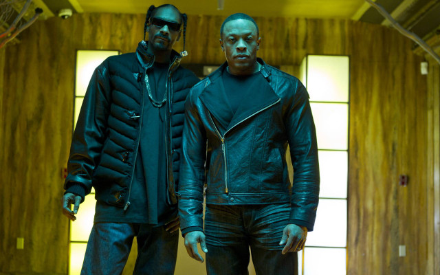 Two men leather jackets wooden free wallpaper - medium preview image