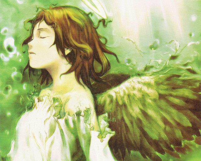 Angel wings water droplets bare free wallpaper - medium preview image