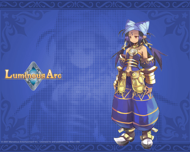 Blue armor woman sword checkered free wallpaper - medium preview image