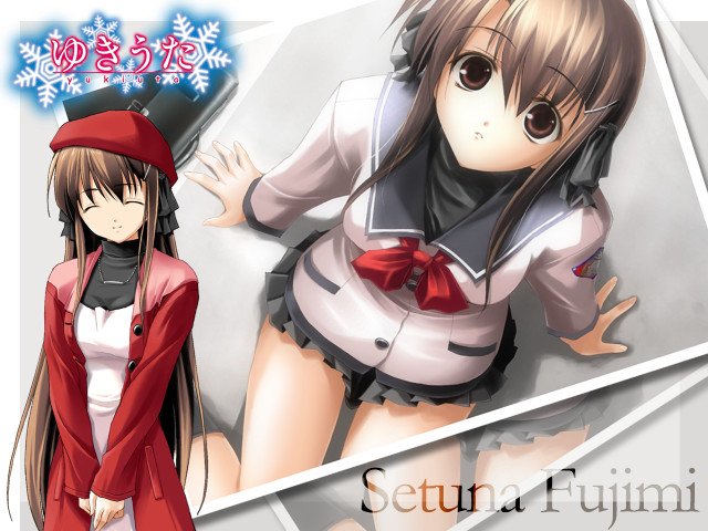 Girl red coat and white free wallpaper for desktop - medium preview image