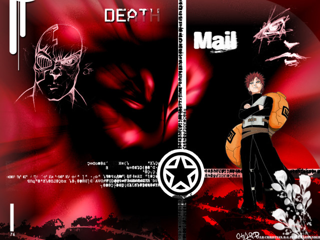 Man backpack demon red background free wallpaper - medium preview image