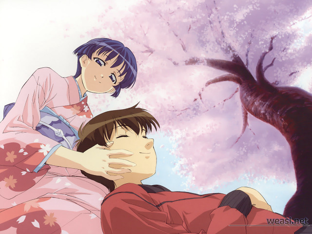 Man woman bed pink flower free wallpaper - medium preview image