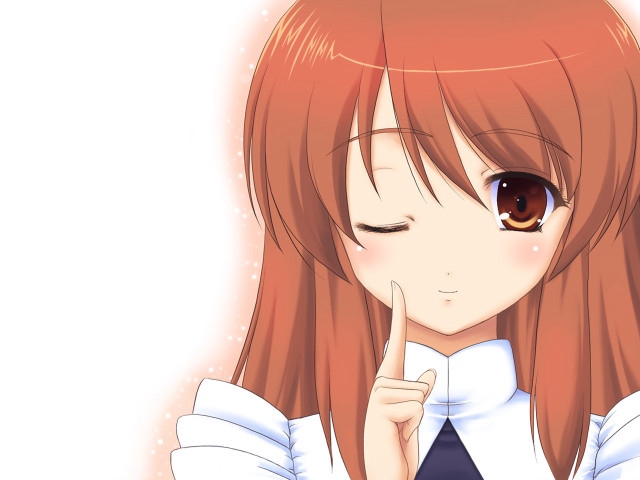 Red haired girl yayoi kasuma free wallpaper - medium preview image
