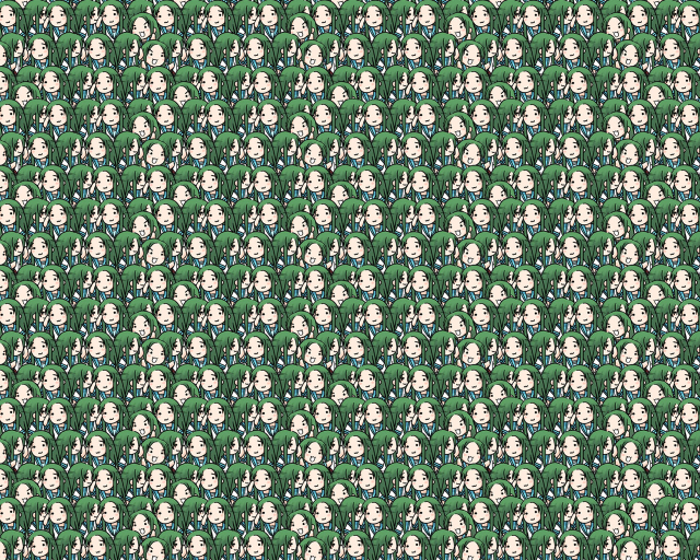 Green hair people flower garden free wallpaper - medium preview image