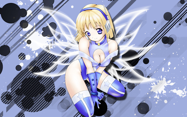 Cartoon winged blue outfit gothic free wallpaper - medium preview image