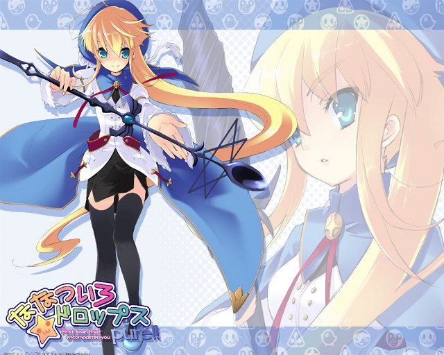 Anime girl sword blonde blue free wallpaper - medium preview image