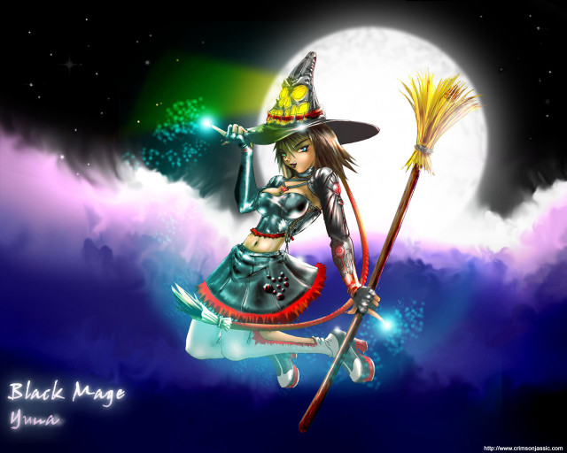 Witch cosplay planet moon star free wallpaper - medium preview image