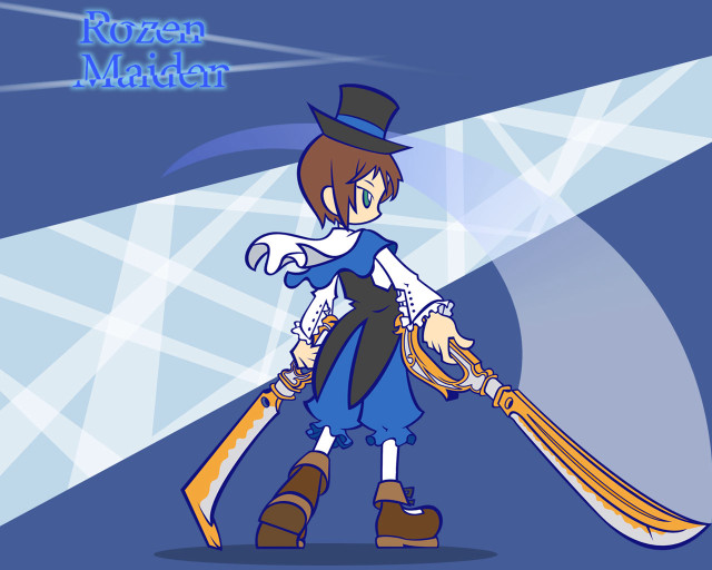 Cartoon character baseballbat tophat blue free wallpaper - medium preview image