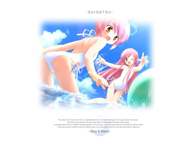 Girl bikinis water sky ocean free wallpaper - medium preview image