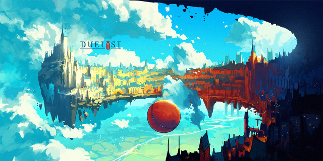 City red ball floating clouds free wallpaper - medium preview image