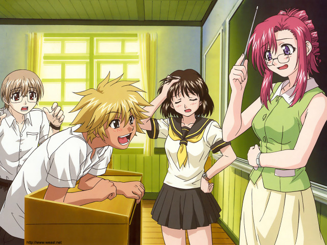Eizan kikukawa school uniform classroom free wallpaper - medium preview image