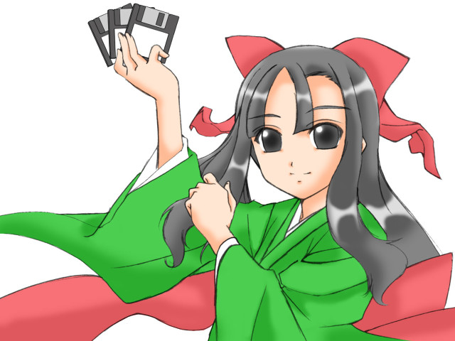 Woman green dress camera ribbon free wallpaper - medium preview image